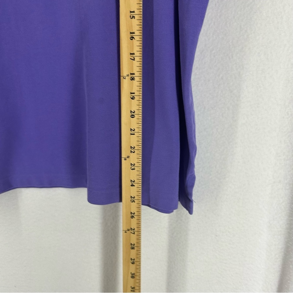 Lands End Short‎ Sleeve Polo Shirt Mens 1X Purple - Picture 4 of 8